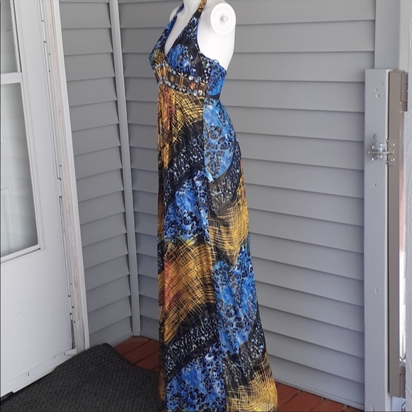 Mary L Couture Maxi Halter Dress - Picture 4 of 8